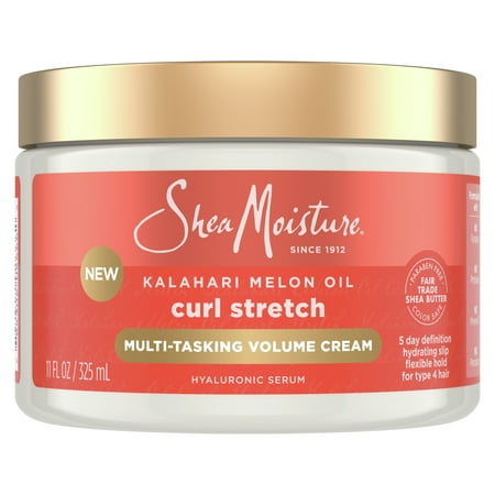 SheaMoisture Curl Stretch Volumizing Hair Curl Styling Cream with Hydrating Hyaluronic Serum, 11 oz
