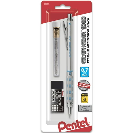 Pentel GraphGear 1000 Automatic Drafting Pencil 0.7mm, with erasers