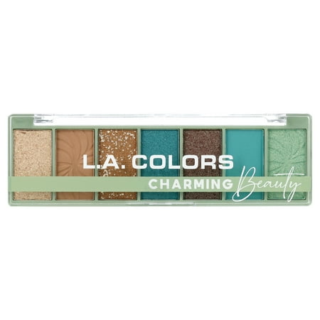 L.A. Colors All-In-One Compact, Buttery 7 Color Eyeshadow Palette, Charming