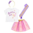 thumbnail image 1 of imagikids Butterfly Birthday Girl Outfit - Shirt, Tutu Skirt, Headband, & Satin Sash 4 Piece Clothing Set Toddler to Big Kid Sizes, 1 of 5