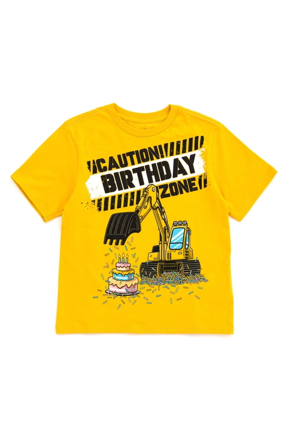 Construction Vehicle Boys Birthday T-Shirt Toddler to Little Kid Sizes