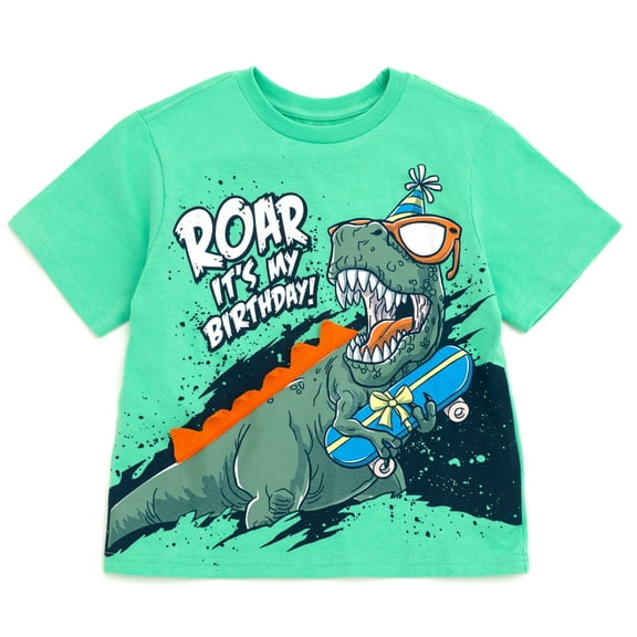imagikids Dinosaur Boys Birthday T-Shirt Toddler to Little Kid Sizes