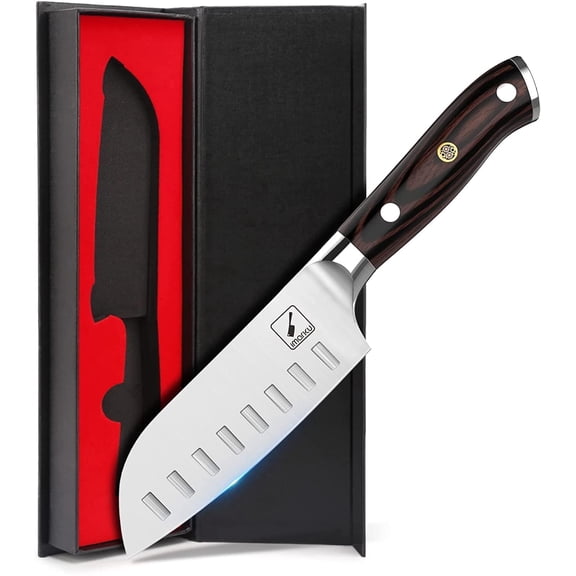 imarku | 5-inch Japanese Santoku Knife Chef Knife Kitchen Knife Japanese SUS440A Stainless Steel,Fathers Day Gifts