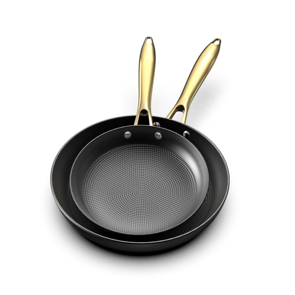 Imarku Professional Nonstick Frying Pan 2Pcs - 8&10 Inch Frying Pan, Honeycomb Locking Oil, Free-PFOA, Oven&Induction Compatible, Dishwasher Safe
