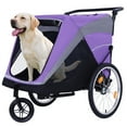 thumbnail image 1 of imerelez 2-in-1 Bike Trailer & Push Cart for Pets - Detachable Bike Hitch & Push Handle Included -Internal Leash, Dual Cup Pockets and Underneath Storage Bag, Holds Pets Up to 100 lbs, 1 of 9