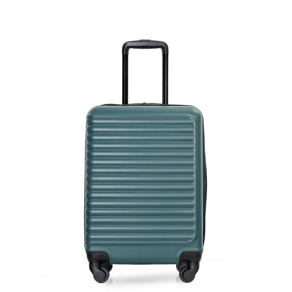imerelez 20" Carry on Luggage Lightweight Suitcase, Spinner Wheels, Green