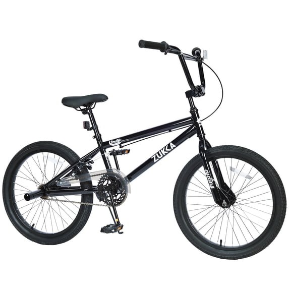 imerelez 20 Inch Freestyle MTB for Kids Ages 7-10, Single Speed with Rear Caliper Brake, Steel Frame & 20x2.125 Tires, 85% Pre-Assembled in Black