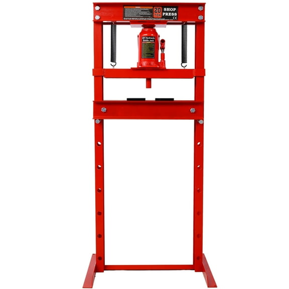 imerelez 20 Ton Bottle Jack Shop Press, Bend, Straighten, or Press Parts, Install Bearings, U-Joints, Bushings, Ball Joints, and Pulleys,RED
