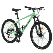 imerelez 26 Inch Mountain Bike for Adults 24 Speed - Steel Frame with Suspension Fork, Dual Disc Brakes, 26x1.95" All-Terrain Tires, 85% Pre-Assembled，Green