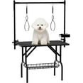 thumbnail image 1 of imerelez 36'' Dog Grooming Table, Adjustable Pet Foldable Grooming Table w/Double Loops/Mesh Tray Maximum Capacity Up to 220lbs, 1 of 7