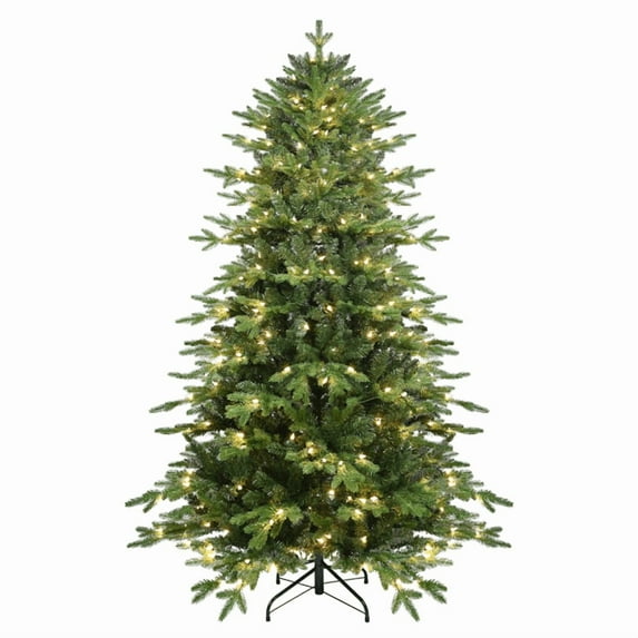 imerelez 4ft Pre-Lit Artificial Christmas Tree with 1071 PE/PVC Tips & 150 Warm White LEDs, Steel Frame & Hinged Design for Indoor Holiday Decor