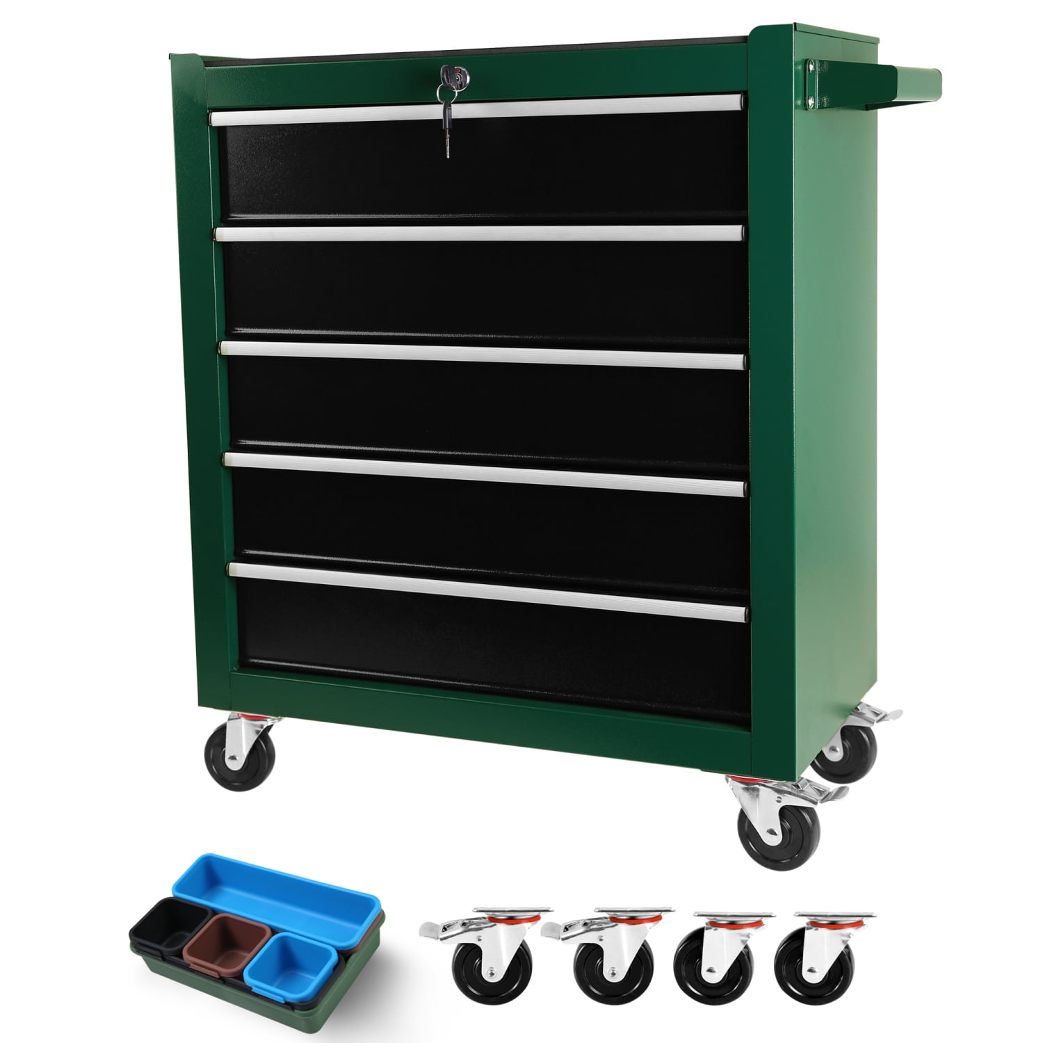 imerelez 5Drawers Rolling Tool Chest,Tool on Wheels with Keyed