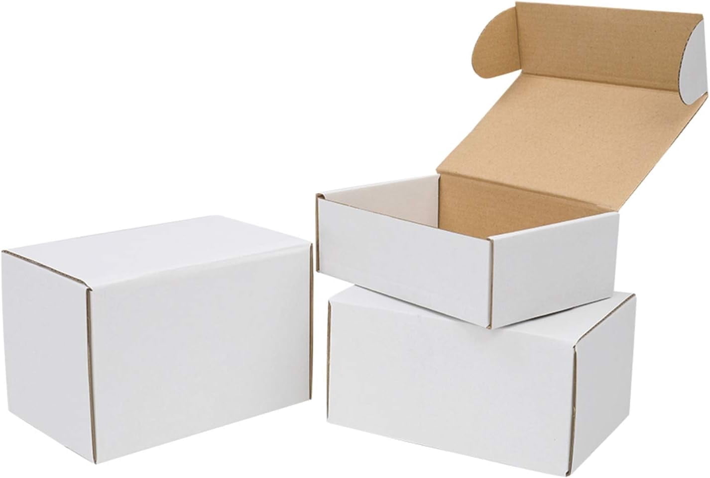 imerelez 50 Corrugated Paper Mailer Boxes for Small Business Present ...