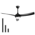 thumbnail image 1 of imerelez 52 Inch Modern Black Ceiling Fan with 18W LED Light and Remote Control 3 ABS Blades DC Motor for Bedroom Living Roon, 1 of 8