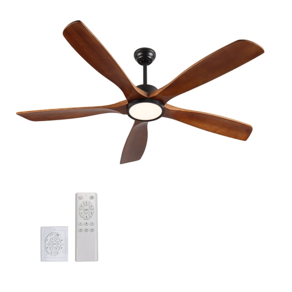 imerelez 72 Inch wood Ceiling Fan with light, Low Profile Ceiling Fan with Remote Control,Noiseless Reversible DC Motor with Timer