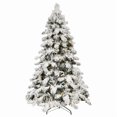 thumbnail image 1 of imerelez Artificial 5ft Snow Flock LED-lit Christmas Tree with 375PE/PVC Mixed Branch Tips,Hinged Premium & Foldable Base for Indoor Holiday Decorating, 1 of 7