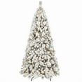 thumbnail image 1 of imerelez Artificial 7.5ft Flock LED-lit Christmas Tree with 1252PVC/Hard Needle Mixed Branch Tips,Hinged Premium & Foldable Base for Indoor Holiday Decorating, 1 of 1