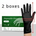 imerelez Black Nitrile Disposable Gloves, 4 Mil Medical Exam Gloves
