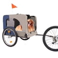 thumbnail image 1 of imerelez Dog Bike Trailer - Folding Pet Trailer Car for Bicycle, Folding Pet Carrier with 20 Inch Wheels, 2 Entrances, Safety Flag, Easy to Connect & Store, 1 of 9