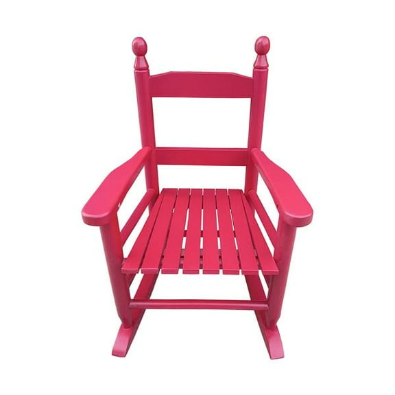 imerelez Durable Red Child’s Wood Porch Rocker/Outdoor Rocking Chair - Indoor or Outdoor - Suitable for 3-7 Years Old