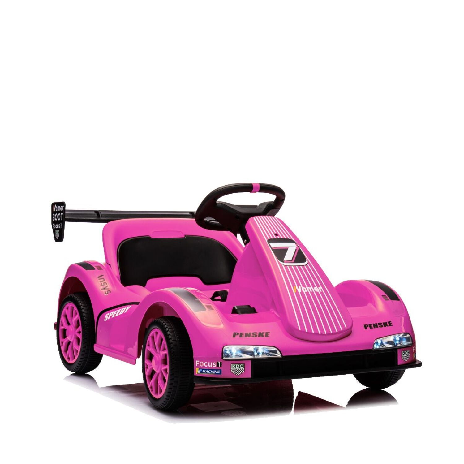 imerelez Electric 4 Wheels Kids Ride On Pedal Powered Bike Go Kart Racer Car with Remote Control for Boys Girls,Vehicle Toy Gift