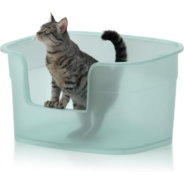 imerelez Extra Large Litter Box with High Sides Anti-Splashing Kitty Litter Box ,Tool-Free Assembly Multi-Cats Household