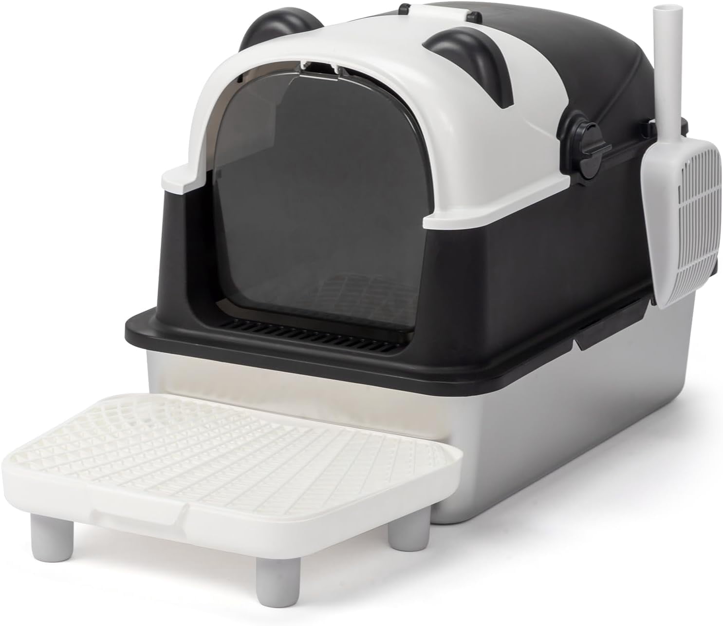 imerelez Extra Large Litter Box with High Sides Anti-Splashing Kitty Litter Box ,Tool-Free Assembly Multi-Cats Household