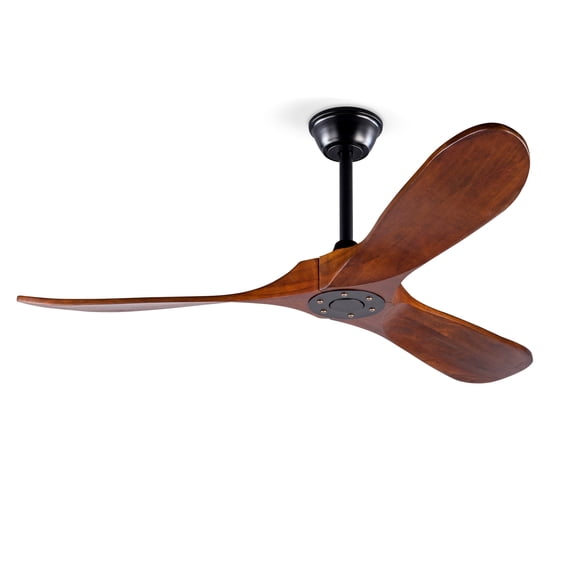 imerelez Hot sales 52 Inch Indoor Black Ceiling Fans With Lights,3 Solid Wood Blades, Ceiling Fan with Remote Control,Reversible DC Motor, Fan Light for Bedroom, Living room, Study room