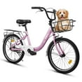 thumbnail image 1 of imerelez Kids Bike 20 Inch for Boys Girls Ages 6-12, Single-Speed with Dual V-Brake & Coaster Brakes, Lightweight Steel Frame, Multiple Colors (Pink/Green/Purple/White), 1 of 15