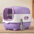 thumbnail image 1 of imerelez Large Cat Litter Box for Indoor Cats Kitty Litter Box,Tool-Free Assembly,Multi Cat Litter Box, 1 of 7