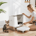 thumbnail image 1 of imerelez Large Cat Litter Box for Indoor Cats Kitty Litter Box,Tool-Free Assembly,Multi Cat Litter Box, 1 of 7
