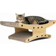 thumbnail image 1 of imerelez Large Cat Scratcher Bed, 2 Tiers Reversible Scratching Board for Indoor Cats,Durable Cardboard Cat Scratcher for Cat Lounge Hammock, 1 of 5