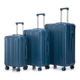 thumbnail image 1 of imerelez Luggage Sets 3 Piece: 20"/24"/28" 3 pcs/set in ABS Spinner Wheel Luggage, Carry on Suitcase, Matching Color, TSA Combination Lock (Dark Blue), 1 of 8