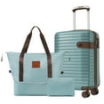 thumbnail image 1 of imerelez Luggage Sets 3 Piece Carry on Luggage 22x14x9 Airline Approved, Lightweight Hardshell ABS Suitcases with Wheels, 20 inch, Blue, 1 of 8