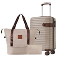 thumbnail image 1 of imerelez Luggage Sets 3 Piece Carry on Luggage 22x14x9 Airline Approved, Lightweight Hardshell ABS Suitcases with Wheels, 20 inch, Khaki, 1 of 8