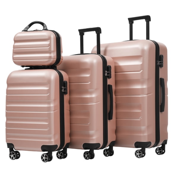 imerelez Luggage Sets 4 Piece - Lightweight & Durable Suitcases with Dual Spinner Wheels, Carry-On & Check-In Sizes for Travel & Business