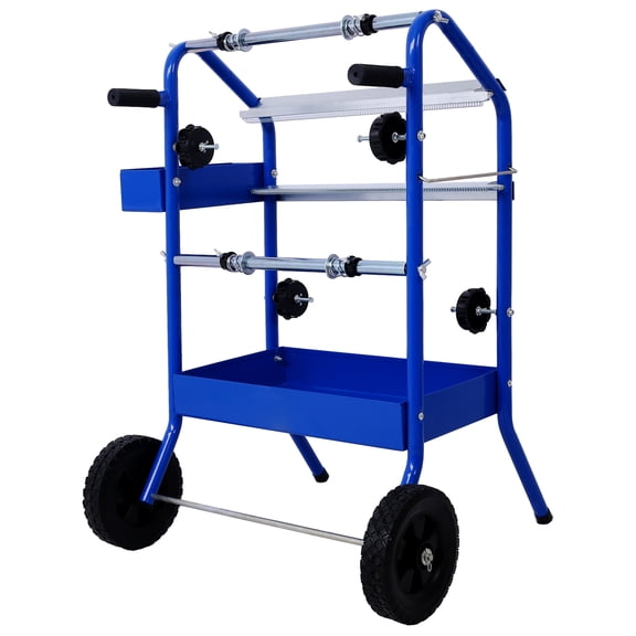 imerelez Mobile 18" Multi-Roll Masking Paper Machine with Storage Trays,BLUE