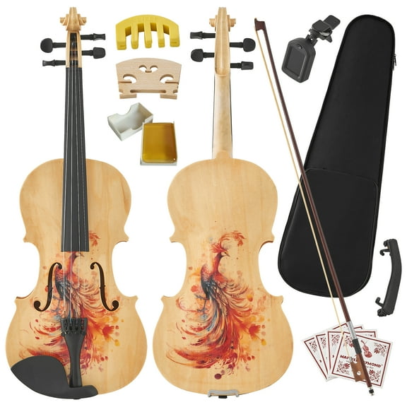 imerelez Professional 4/4 Full-Size Violin - Premium Sound, Durable & Lightweight Design with Complete Accessories, Exquisite Handcrafted Finish, Ideal Unique Gift for Musicians