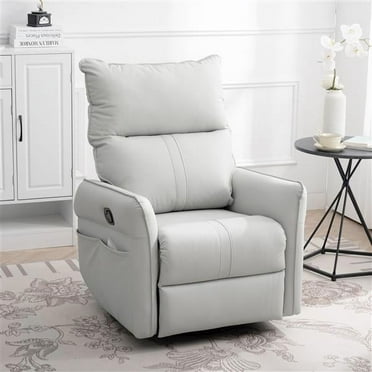 imerelez Rocking Recliner Chair, 360 Degree Swivel Nursery Rocking Chair, Glider Chair, Modern Small Rocking Swivel Recliner Chair for Bedroom and Living Room with Side Pocket