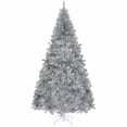 thumbnail image 1 of imerelez Silver Pre-lit Christmas Tree 6ft - 300 LED Lights with 8 Modes & Remote, 900 Hinged Branch Tips, Easy Assembly Artificial Xmas Tree for Indoor Holiday Decorations, 1 of 6