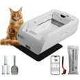 thumbnail image 1 of imerelez Smart Cat Litter Box – Wide Opening Auto-Clean for Extra Large Cats (71-90lbs), ABS Material, Wifi/App Control with LED Display, Cream White, 29.9”L x19.6”W x19.6”H, 1 of 10