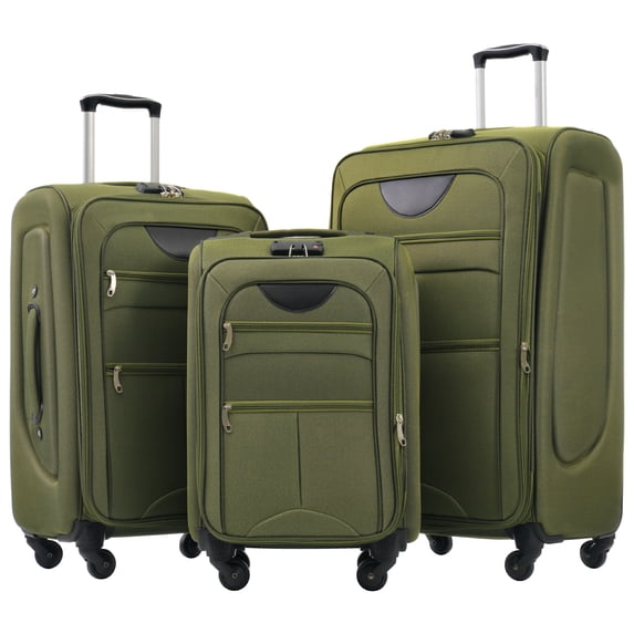 imerelez Softside Expandable Luggage Set:3 Piece Set Suitcase Upright Spinner Softshell Lightweight Luggage Travel Set-22/26/30 inches