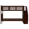 thumbnail image 1 of imerelez Stairway Twin-Over-Twin Bunk Bed with Storage and Guard Rail for Bedroom, Dorm, Espresso color, 1 of 9