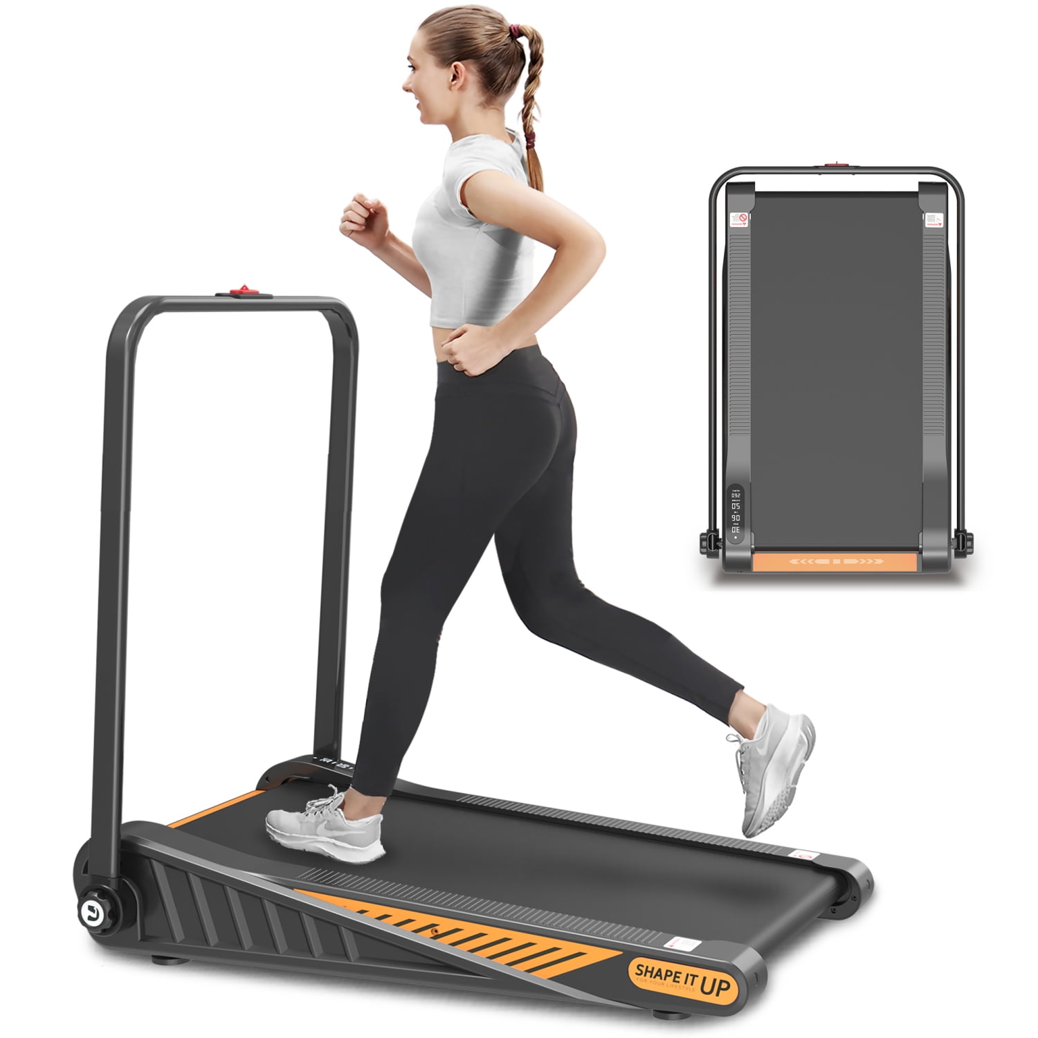 imerelez Under Desk Walking Pad Treadmill 8 Incline 2.5HP 280LBS with Remote Control Walmart Business Supplies