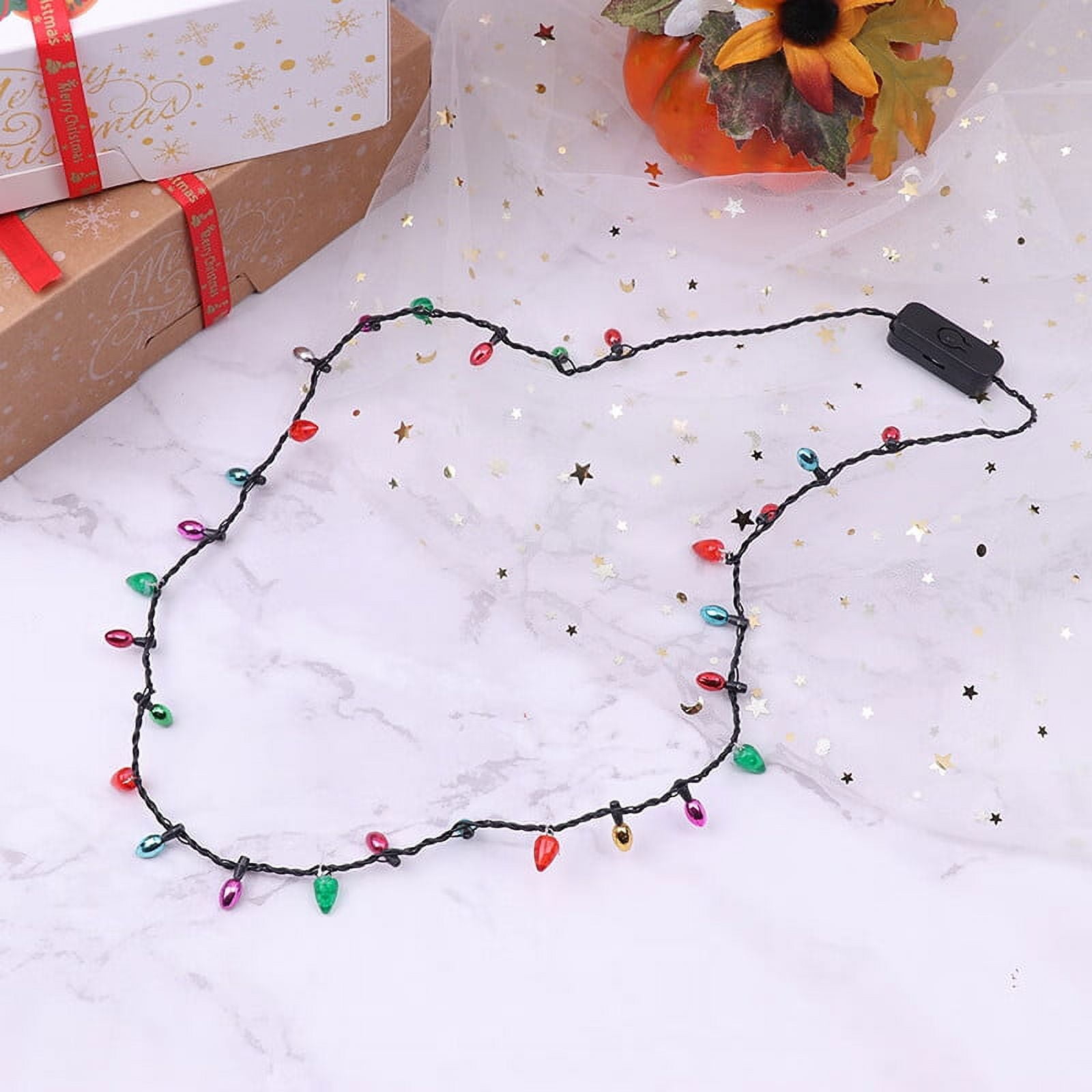 iminfit Light Glowing Led Necklace Flashing LightUp Blinking Christmas