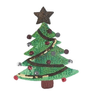 TOYMYTOY 16pcs Christmas Embroidered Patches Christmas Iron On Sequin  Patches Applique 
