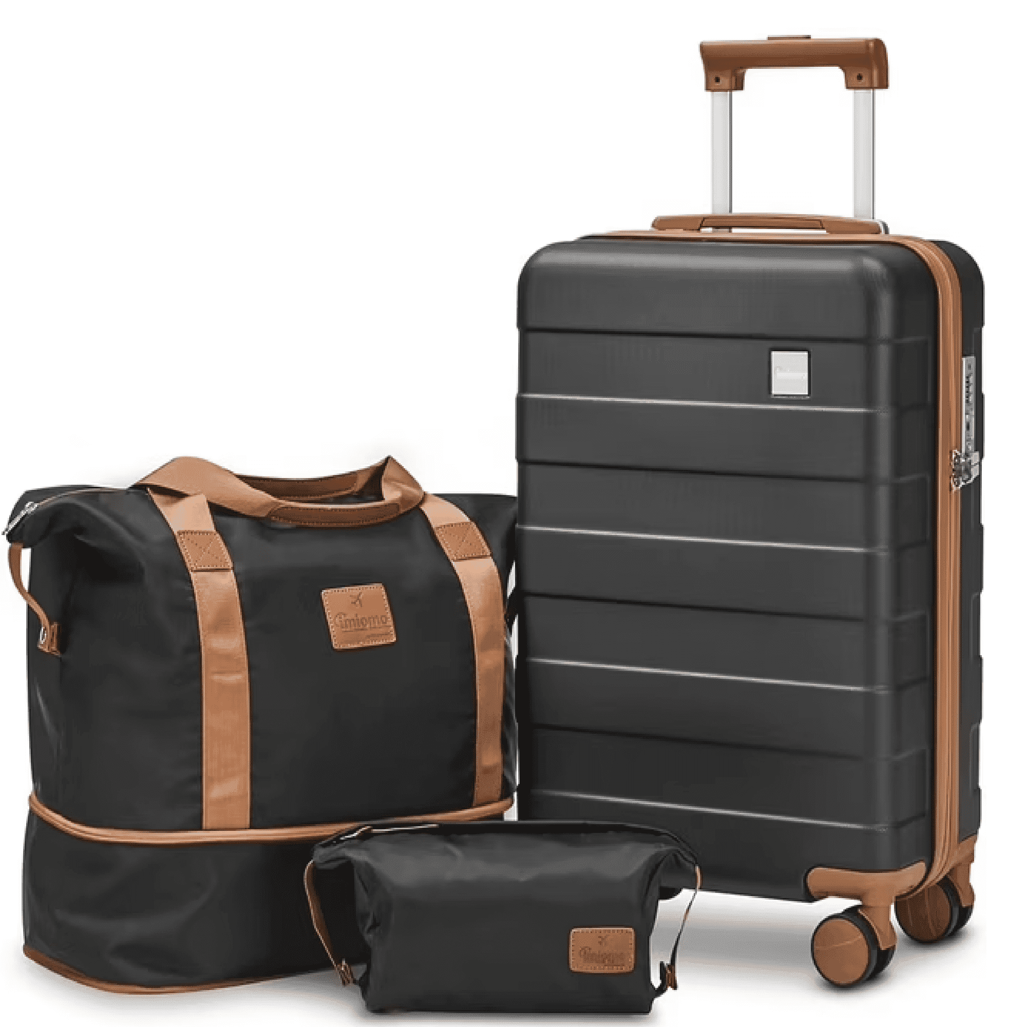 imiomo Carry on Luggage 20 in Carry-on Suitcase with Spinner Wheels Hardside 3PCS Set 