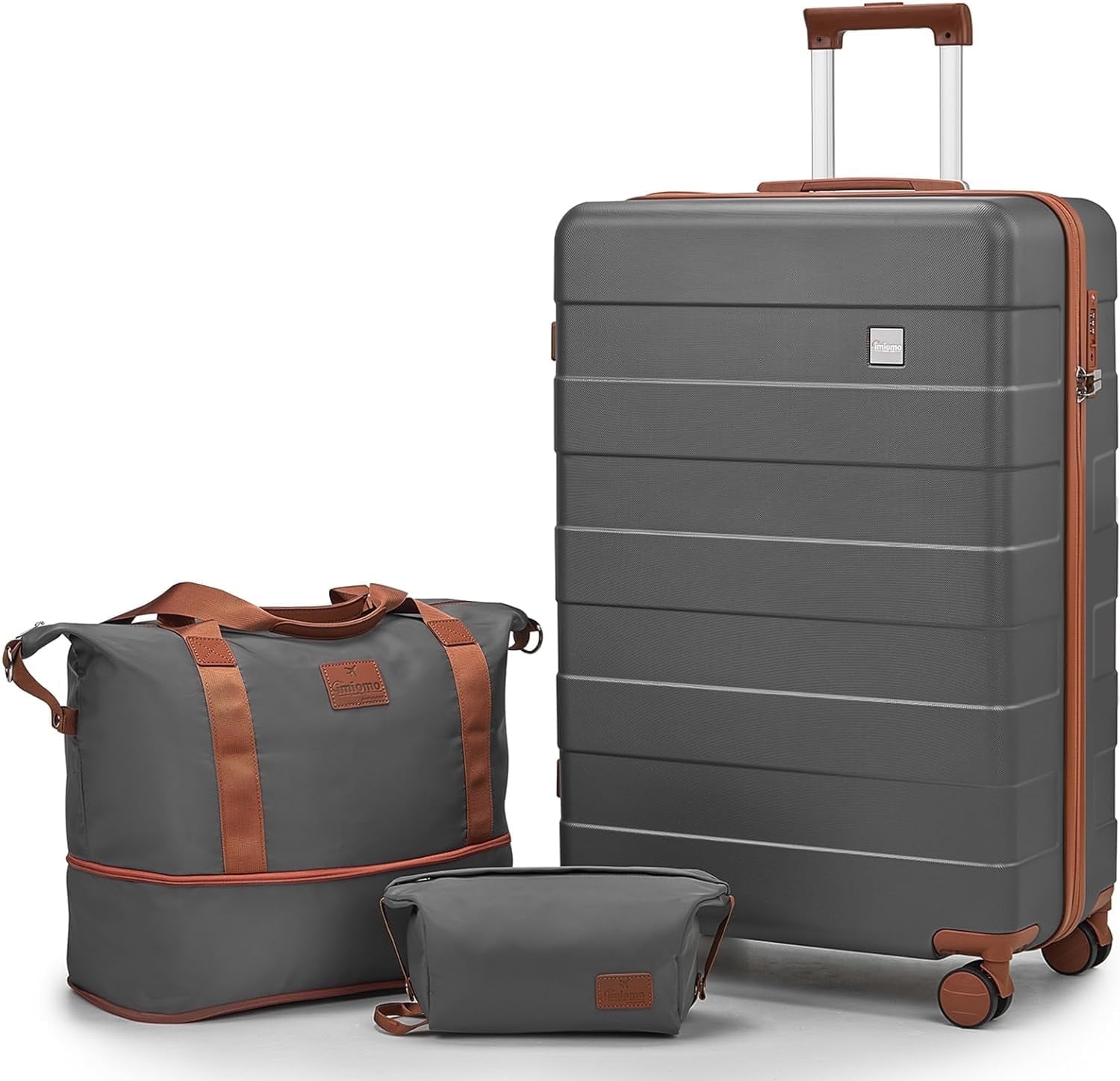 imiomo Durable Carryon Luggage, 3pc Set with 20in Suitcase, Spinner Wheels, TSA Lock, and Extra Stor(图1) imiomo Durable Carryon Luggage, 3pc Set with 20in Suitcase, Spinner Wheels, TSA Lock, and Extra Stor(图1)