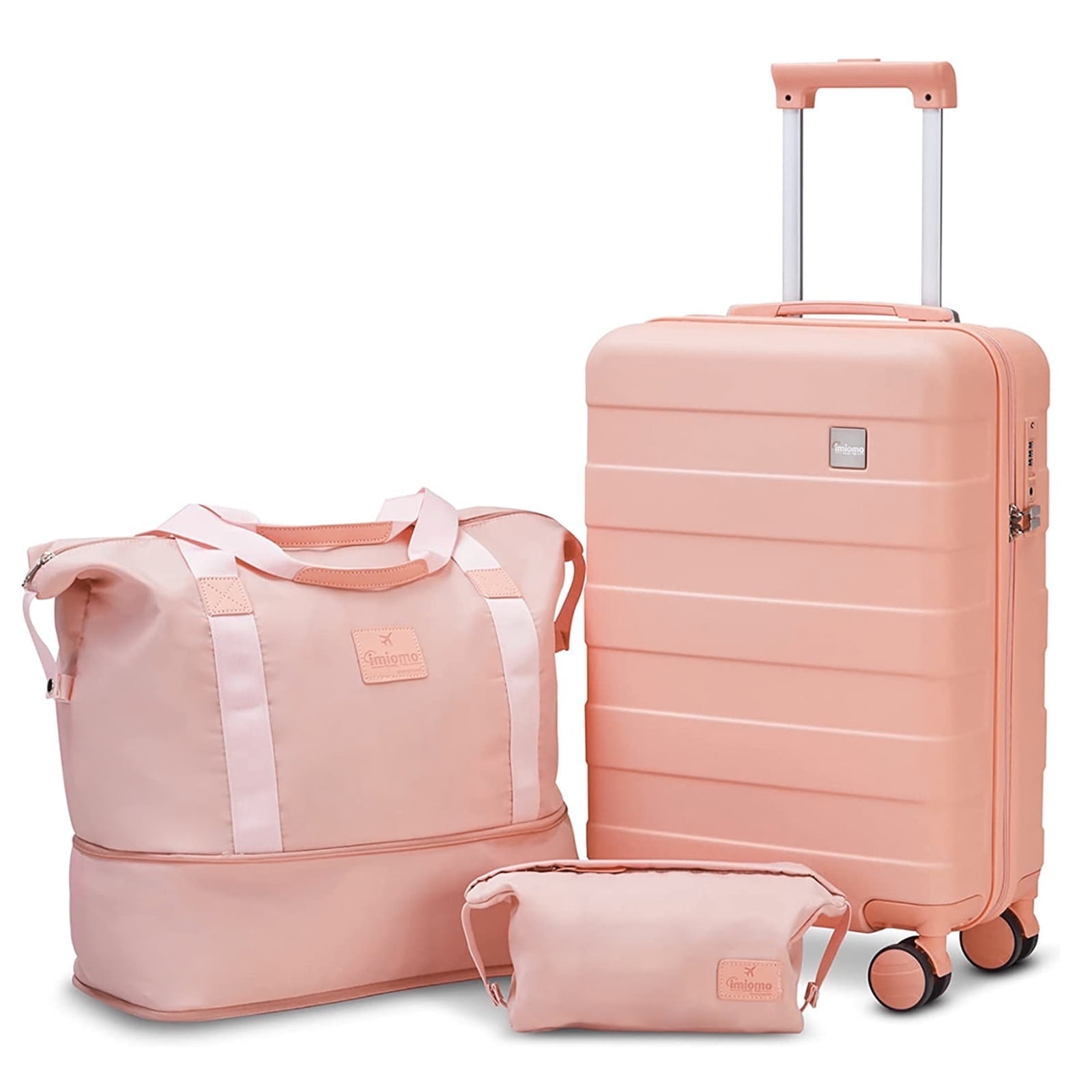 Imiomo 3Piece CarryOn Luggage Set, 20in Hardshell Suitcase with Spinner Wheels, TSA Lock, and Rollin(图1) Imiomo 3Piece CarryOn Luggage Set, 20in Hardshell Suitcase with Spinner Wheels, TSA Lock, and Rollin(图1)