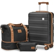 imiomo Carry on Luggage, 20 in Carry-on Suitcase with Spinner Wheels，Hardside 3PCS Set with TSA Lock